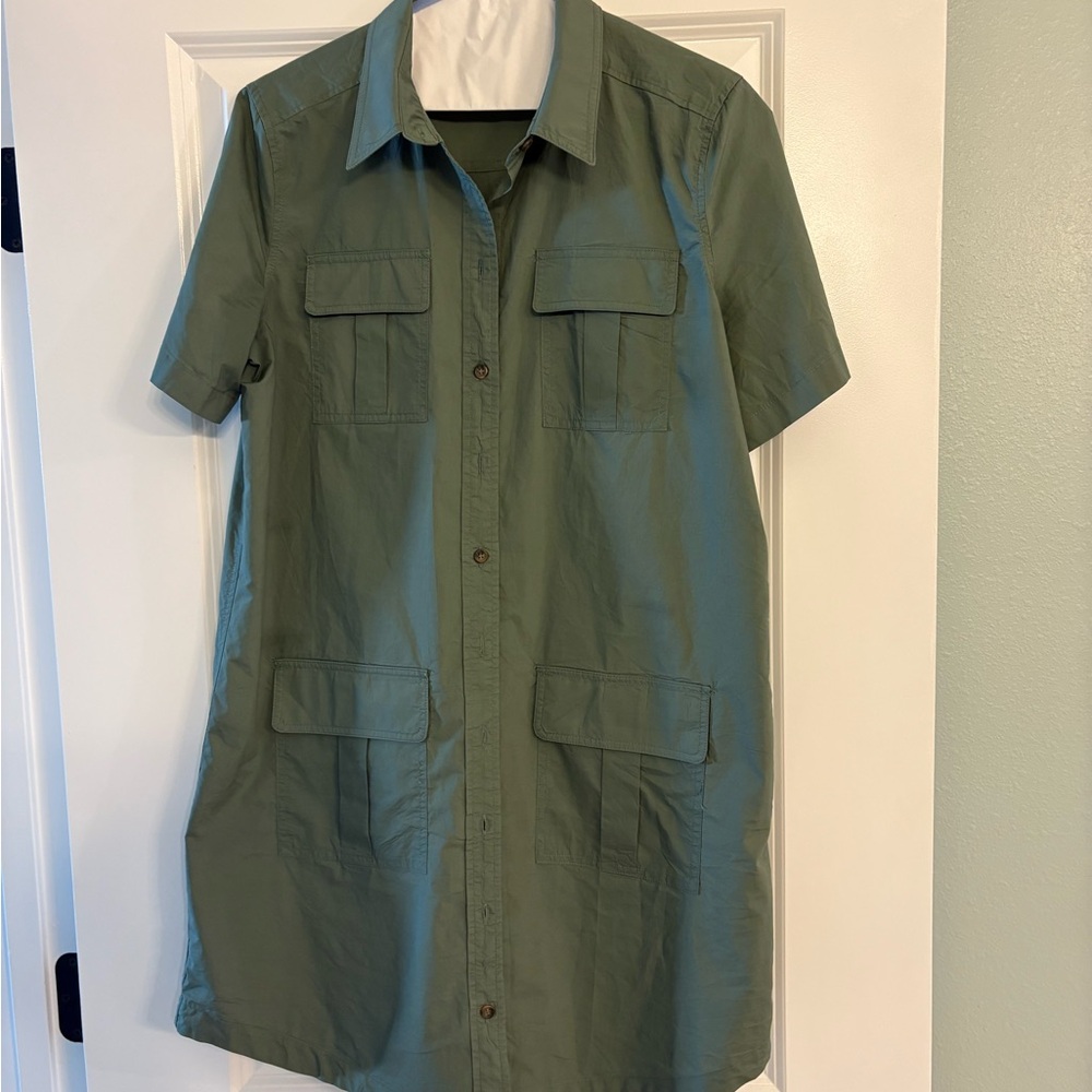 Tuckernuck Olive Green Shirt Dress